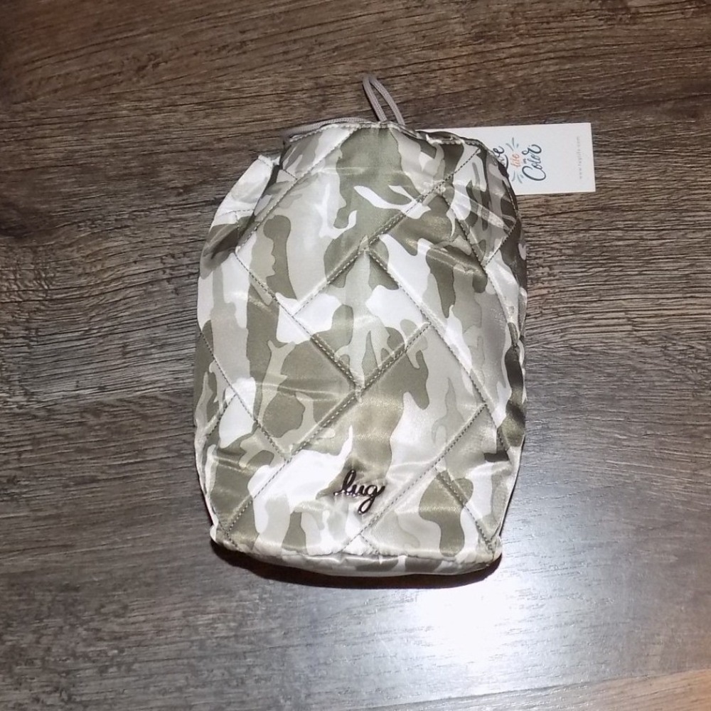 Lug‎ Tumbler Pouch Unisex Small Camo Sand New Quilted Drawstring Organizer Bag
